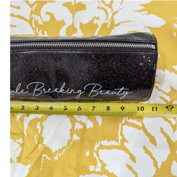 Sassy Jones 3 Piece Printed Nesting Cosmetic Bag Set Black NWT - Picture 5 of 6